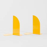 yellow steel bookends