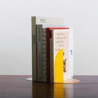 Folded bookend with books