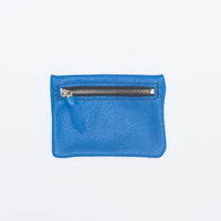 blue deerskin purse
