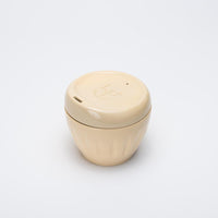 Cream Deksel reusable coffee cup in two sizes made in Lyttelton, New Zealand