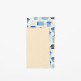 Reusable beeswax food wrap, blue vessels pattern