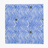 Reusable beeswax food wrap, blue zig zag