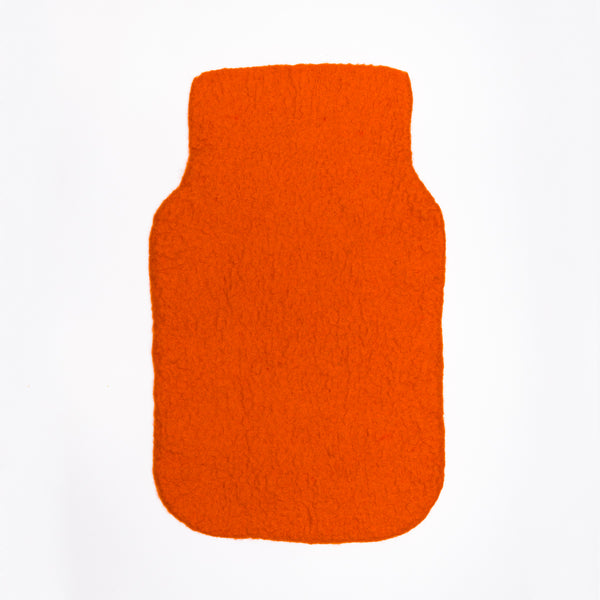 Felted merino hot water bottle cover in four colours, made in Motueka, New Zealand