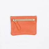orange deerskin purse