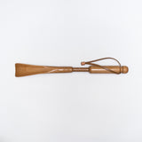 handmade wood and leather shoe horn